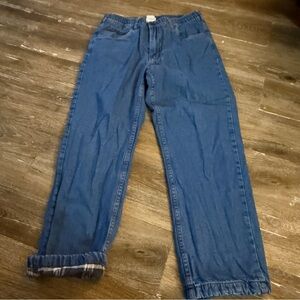 Haband’s Ice House Plannel Lined Blue Denim Jeans Mens 34M Cotton Workwear